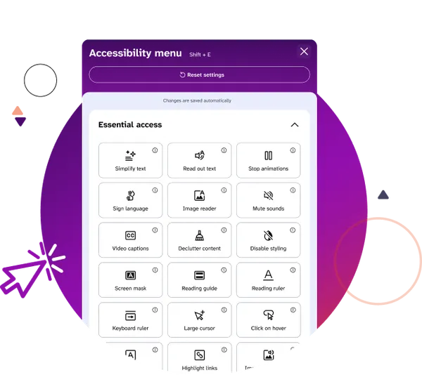 EnableAll's code-fix accessibility widget for ecommerce, shown on a product page