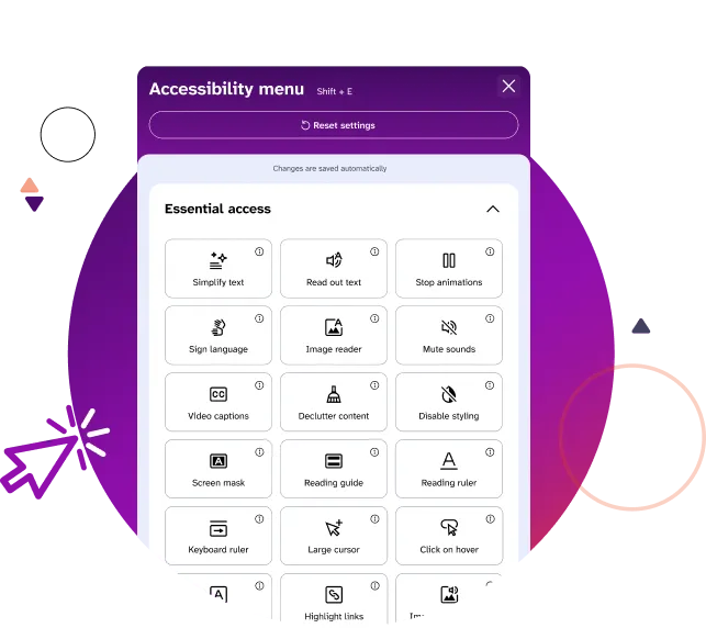 EnableAll's code-fix accessibility widget for ecommerce, shown on a product page