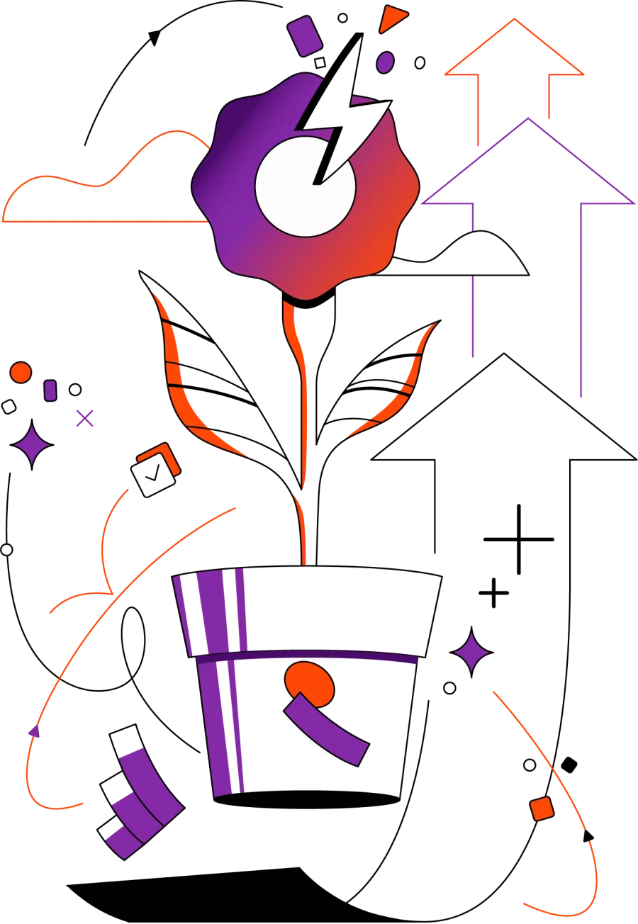 Illustration showing how EnableAll's accessibility app improves sales, conversions, SEO and loyalty
