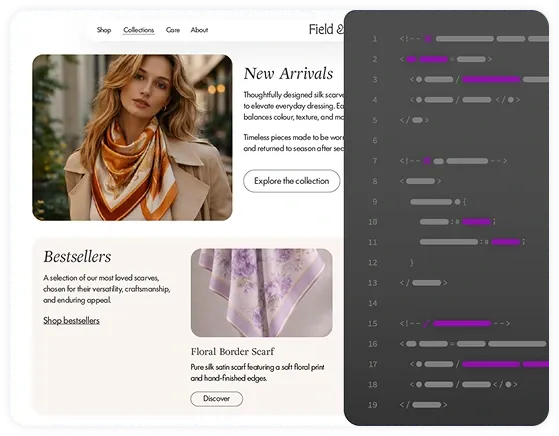 Frame from the EnableAll Product Overview video showing the code-fix panel