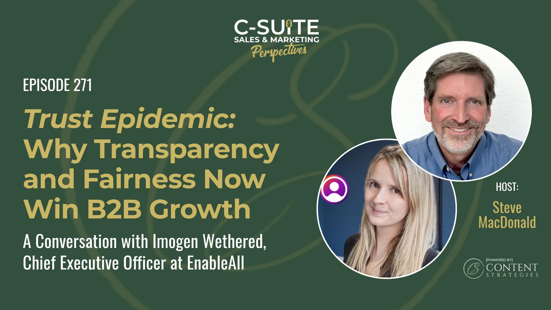 An image showing podcast host Steve Mcdonald and guest speaker, EnableAll CEO Imogen Wethered