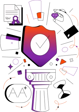 Illustration showing EnableAll as a secure, robust accessibility app for enterprise brands