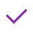 purple tick or check mark