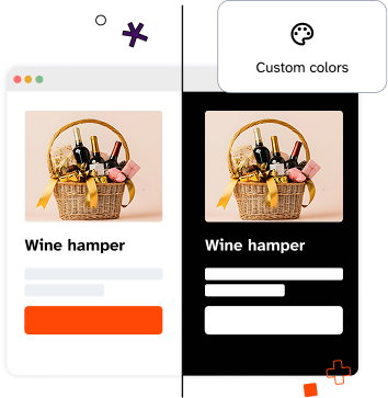 Example showing custom colour adjustments applied to a webpage