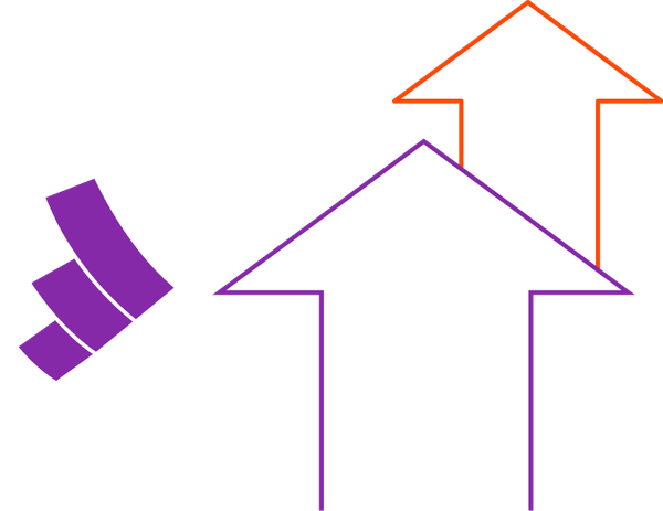 Two arrows point up