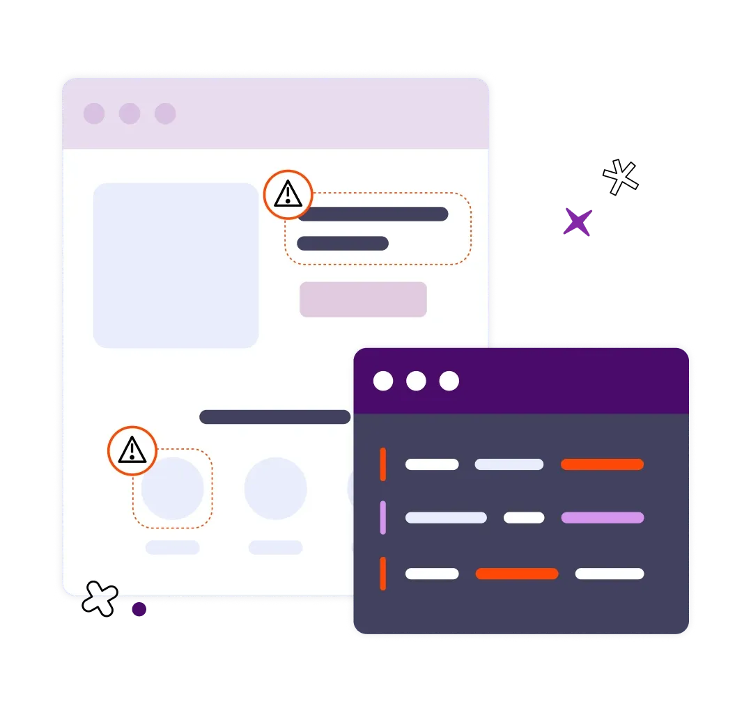 Illustration of how code fix works by replacing code