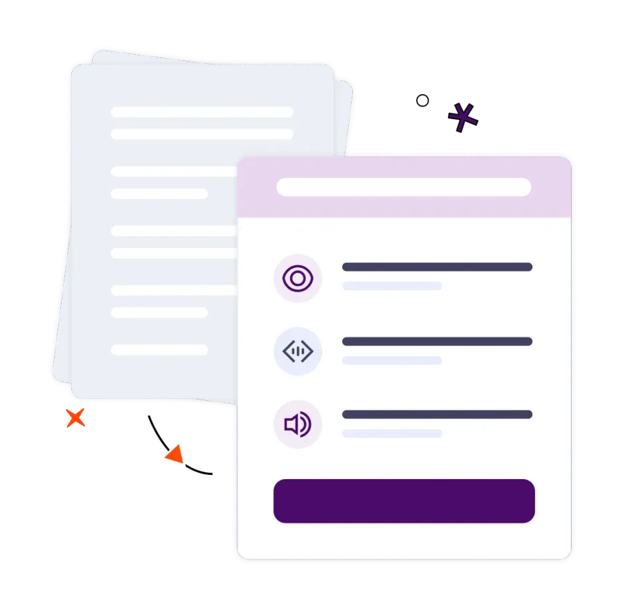 Illustration of a website getting more accessible
