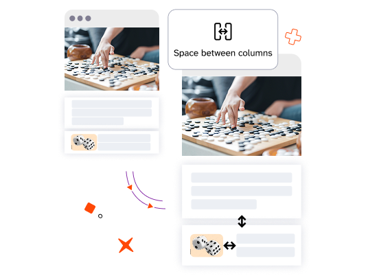Example showing increased spacing between text on a webpage
