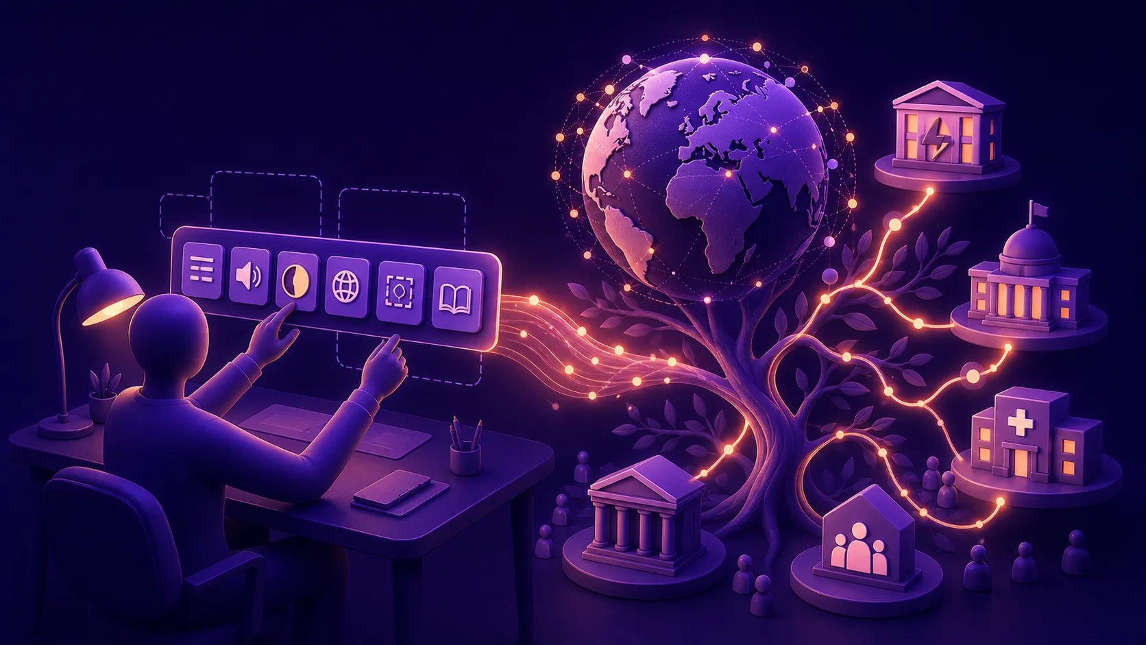 An anonymous creator builds an assistive reading toolbar that grows into a global network serving essential industries.